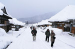 大内宿の雪景色outijuku snow scene